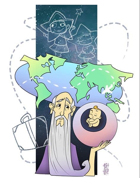 Boceto Infantil Rubén Darío-Fra Lluís Colomer