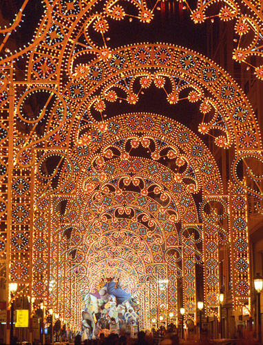 calles iluminadas fallas