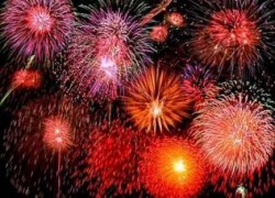 Castillos de fuegos artificiales en la Feria de Julio 2011