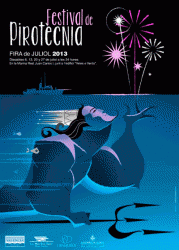Festival de Pirotecnia en la Feria de Julio 2013