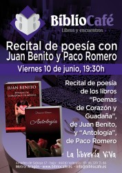Recital de poesa con Juan Benito y Paco Romero en Bibliocaf